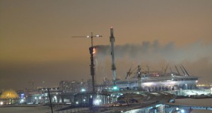 В Петербурге горит еще не достроенный мост на Западном Скоростном Диаметре